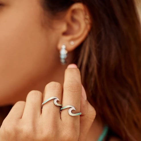 Pura vida enamel wave ring sales